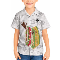 Hawaii Lei Kamehameha Hawaiian Shirt Ke'oke'o Seamless Pattern Hibiscus Flower LT9 - Polynesian Pride