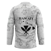 Hawaii Lei Kamehameha Hockey Jersey Ke'oke'o Seamless Pattern Hibiscus Flower