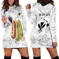 Hawaii Lei Kamehameha Hoodie Dress Ke'oke'o Seamless Pattern Hibiscus Flower LT9 - Polynesian Pride