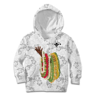 Hawaii Lei Kamehameha Kid Hoodie Ke'oke'o Seamless Pattern Hibiscus Flower