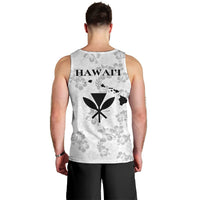 Hawaii Lei Kamehameha Men Tank Top Ke'oke'o Seamless Pattern Hibiscus Flower LT9 - Polynesian Pride