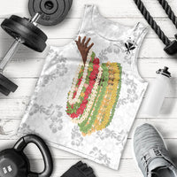 Hawaii Lei Kamehameha Men Tank Top Ke'oke'o Seamless Pattern Hibiscus Flower LT9 - Polynesian Pride