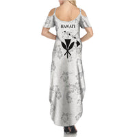 Hawaii Lei Kamehameha Summer Maxi Dress Ke'oke'o Seamless Pattern Hibiscus Flower LT9 - Polynesian Pride