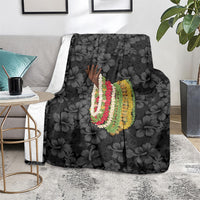 Hawaii Lei Kamehameha Blanket Ele'ele Seamless Pattern Hibiscus Flower