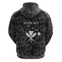 Hawaii Lei Kamehameha Hoodie Ele'ele Seamless Pattern Hibiscus Flower LT9 - Polynesian Pride