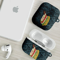 Hawaii Lei Kamehameha AirPods Case Uliuli Seamless Pattern Hibiscus Flower