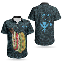 Hawaii Lei Kamehameha Couples Matching Long Sleeve Bodycon Dress and Hawaiian Shirt Uliuli Seamless Pattern Hibiscus Flower LT9 - Polynesian Pride