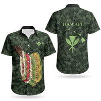 Hawaii Lei Kamehameha Couples Matching Off Shoulder Maxi Dress and Hawaiian Shirt Oma'oma'o Seamless Pattern Hibiscus Flower LT9 - Polynesian Pride