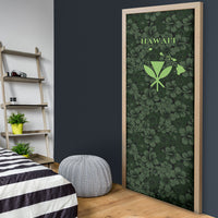 Hawaii Lei Kamehameha Door Cover Oma'oma'o Seamless Pattern Hibiscus Flower LT9 - Polynesian Pride