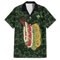 Hawaii Lei Kamehameha Hawaiian Shirt Oma'oma'o Seamless Pattern Hibiscus Flower LT9 Green - Polynesian Pride