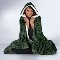 Hawaii Lei Kamehameha Hooded Blanket Oma'oma'o Seamless Pattern Hibiscus Flower LT9 - Polynesian Pride