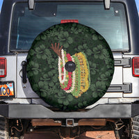 Hawaii Lei Kamehameha Spare Tire Cover Oma'oma'o Seamless Pattern Hibiscus Flower LT9 Green - Polynesian Pride