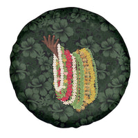 Hawaii Lei Kamehameha Spare Tire Cover Oma'oma'o Seamless Pattern Hibiscus Flower LT9 - Polynesian Pride