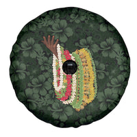 Hawaii Lei Kamehameha Spare Tire Cover Oma'oma'o Seamless Pattern Hibiscus Flower LT9 - Polynesian Pride