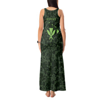 Hawaii Lei Kamehameha Tank Maxi Dress Oma'oma'o Seamless Pattern Hibiscus Flower