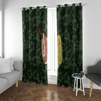 Hawaii Lei Kamehameha Window Curtain Oma'oma'o Seamless Pattern Hibiscus Flower