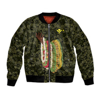 Hawaii Lei Kamehameha Bomber Jacket Melemele Seamless Pattern Hibiscus Flower