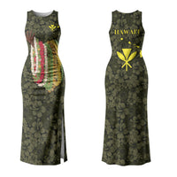 Hawaii Lei Kamehameha Couples Matching Tank Maxi Dress and Hawaiian Shirt Melemele Seamless Pattern Hibiscus Flower LT9