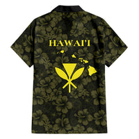 Hawaii Lei Kamehameha Family Matching Puletasi and Hawaiian Shirt Melemele Seamless Pattern Hibiscus Flower LT9 Dad's Shirt - Long Sleeve Yellow - Polynesian Pride