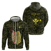 Hawaii Lei Kamehameha Zip Hoodie Melemele Seamless Pattern Hibiscus Flower LT9 - Polynesian Pride