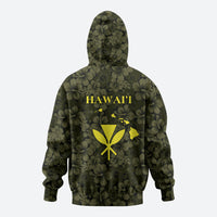 Hawaii Lei Kamehameha Zip Hoodie Melemele Seamless Pattern Hibiscus Flower LT9 - Polynesian Pride