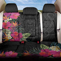 Hafa Adai Guam Back Car Seat Cover Tropical Flowers Colorful Vibes LT9 One Size Black - Polynesian Pride