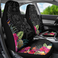 Hafa Adai Guam Car Seat Cover Tropical Flowers Colorful Vibes