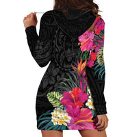 Hafa Adai Guam Hoodie Dress Tropical Flowers Colorful Vibes LT9 - Polynesian Pride