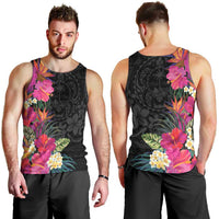 Hafa Adai Guam Men Tank Top Tropical Flowers Colorful Vibes LT9 - Polynesian Pride