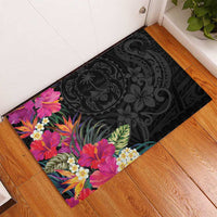 Hafa Adai Guam Rubber Doormat Tropical Flowers Colorful Vibes LT9 - Polynesian Pride