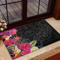 Hafa Adai Guam Rubber Doormat Tropical Flowers Colorful Vibes LT9 - Polynesian Pride