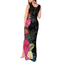 Hafa Adai Guam Tank Maxi Dress Tropical Flowers Colorful Vibes LT9 - Polynesian Pride
