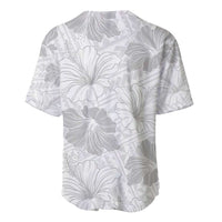 Samoa Lotu Tamaiti Baseball Jersey White Sun Day Beauty Hibiscus Ver01