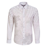 Samoa Lotu Tamaiti Family Matching Mermaid Dress and Hawaiian Shirt White Sun Day Beauty Hibiscus Ver02