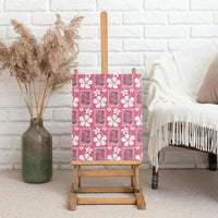 Give Cancer The Boot Pink Cowgirl Canvas Wall Art Western Aloha Hibiscus Paniolo Heritage Floral LT9 - Polynesian Pride