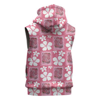 Give Cancer The Boot Pink Cowgirl Sleeveless Hoodie Western Aloha Hibiscus Paniolo Heritage Floral LT9 - Polynesian Pride