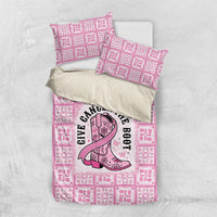 Give Cancer The Boot Pink Cowgirl Bedding Set Hawaiian Paniolo Mixed Quilt Pattern Style LT9 US Twin 172cm x 218cm Pink - Polynesian Pride