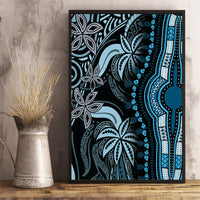 Polynesia Dashiki Canvas Wall Art Polynesia and Africa Traditional Special Together Blue LT9 - Polynesian Pride