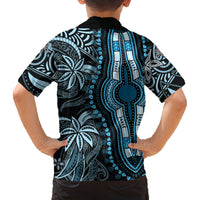 polynesia-dashiki-family-matching-off-shoulder-short-dress-and-hawaiian-shirt-polynesia-and-africa-traditional-special-together-blue