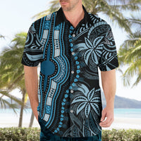 Polynesia Dashiki Hawaiian Shirt Polynesia and Africa Traditional Special Together Blue LT9 - Polynesian Pride