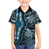 Polynesia Dashiki Hawaiian Shirt Polynesia and Africa Traditional Special Together Blue LT9 - Polynesian Pride