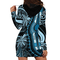 Polynesia Dashiki Hoodie Dress Polynesia and Africa Traditional Special Together Blue LT9 - Polynesian Pride