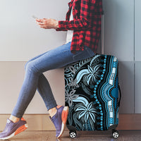 Polynesia Dashiki Luggage Cover Polynesia and Africa Traditional Special Together Blue LT9 - Polynesian Pride