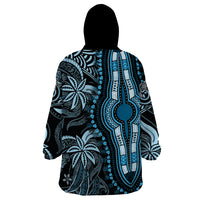 Polynesia Dashiki Wearable Blanket Hoodie Polynesia and Africa Traditional Special Together Blue LT9 - Polynesian Pride