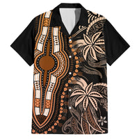 Polynesia Dashiki Hawaiian Shirt Polynesia and Africa Traditional Special Together Gold LT9 Gold - Polynesian Pride