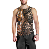 Polynesia Dashiki Men Tank Top Polynesia and Africa Traditional Special Together Gold LT9 - Polynesian Pride