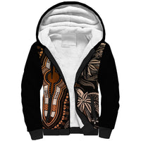 Polynesia Dashiki Sherpa Hoodie Polynesia and Africa Traditional Special Together Gold LT9 Unisex Gold - Polynesian Pride