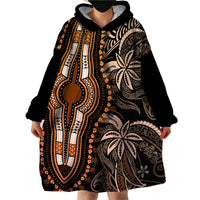 Polynesia Dashiki Wearable Blanket Hoodie Polynesia and Africa Traditional Special Together Gold LT9 - Polynesian Pride