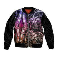 Polynesia Dashiki Bomber Jacket Polynesia and Africa Traditional Special Together Pastel LT9 Unisex Pastel - Polynesian Pride