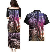 Polynesia Dashiki Couples Matching Puletasi Dress and Hawaiian Shirt Polynesia and Africa Traditional Special Together Pastel LT9 - Polynesian Pride